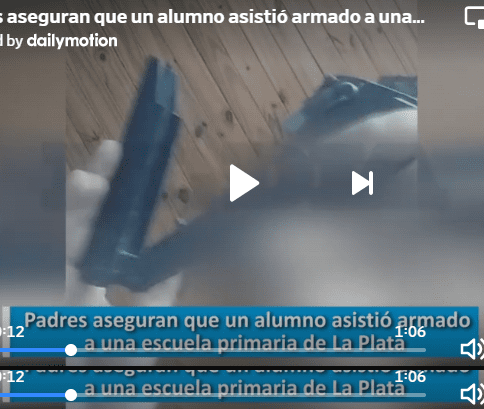 Un niño armado en una escuela en La Plata y amenazó con disparar
