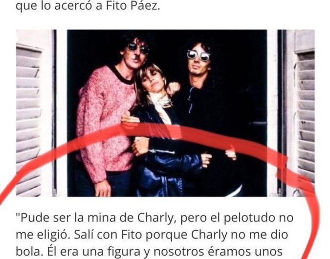 Fabiana Cantilo estalló por publicación sobre Fito Páez y Charly García