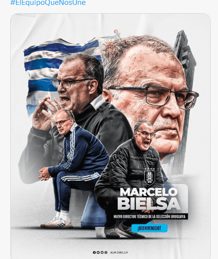 Marcelo Bielsa fue confirmado como nuevo técnico de Uruguay