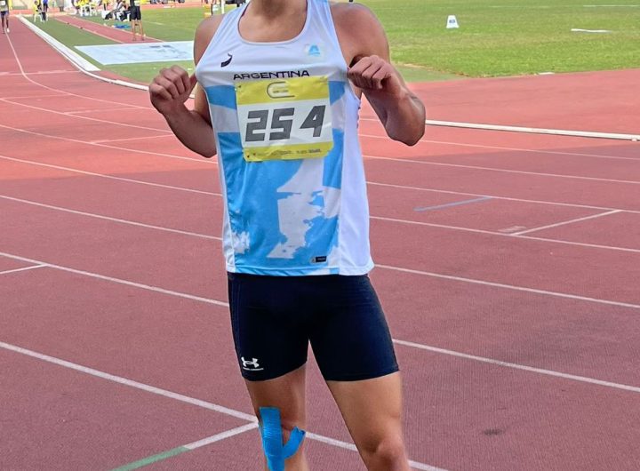 Tomas Mondino rumbo al Sudamericano de atletismo U20, que se disputará en Bogotá, Colombia.