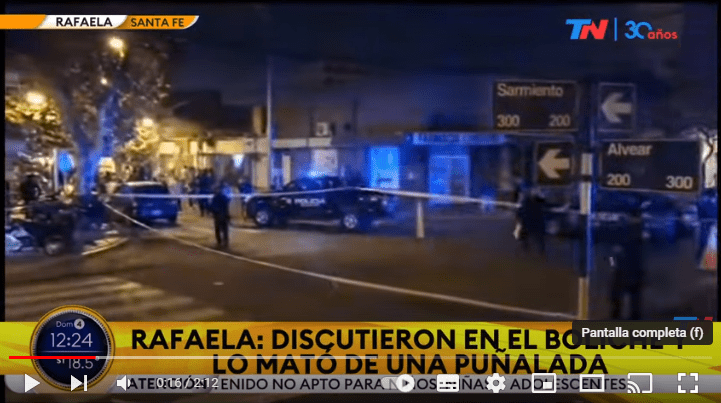 Asesinaron a un joven a la salida de un boliche en el centro de Rafaela