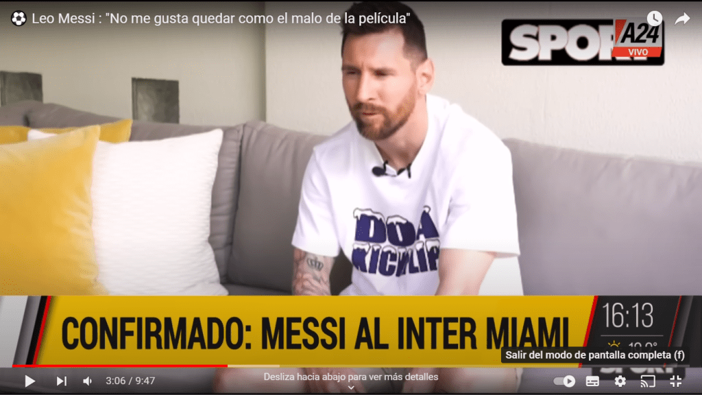 Lionel Messi, al Inter Miami, el equipo de David Beckham, en la MLS Estados Unidos