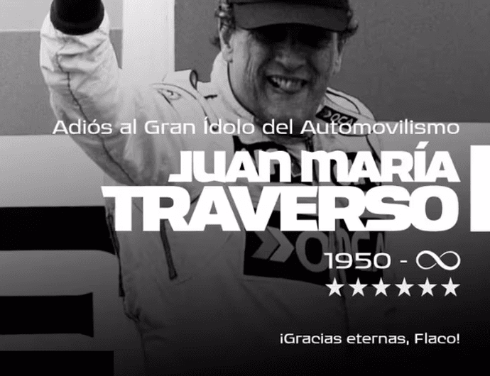 Murió el Flaco Juan María Traverso, una de las leyendas del automovilismo argentino