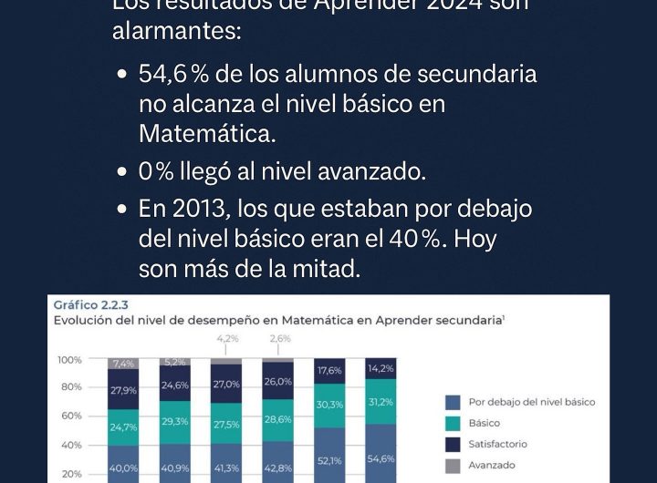 Pruebas Aprender 2024: más de la mitad de los alumnos sin nivel básico en Matemáticas Pruebas Aprender 2024: más de la mitad de los alumnos sin nivel básico en Matemáticas