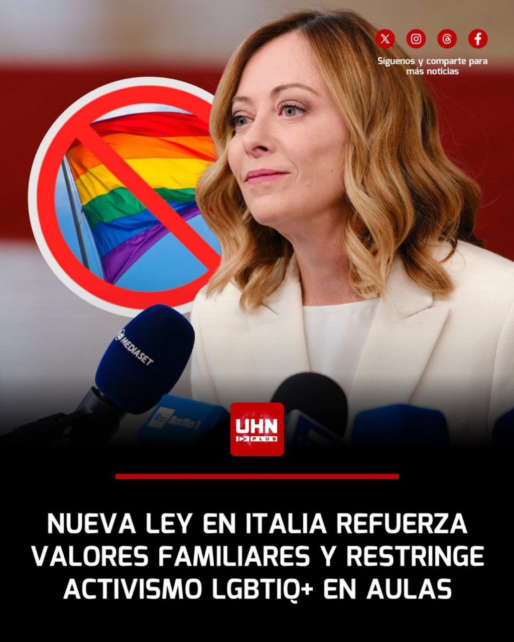 Italia prohíbe LGTB+ en escuelas y refuerza control parental