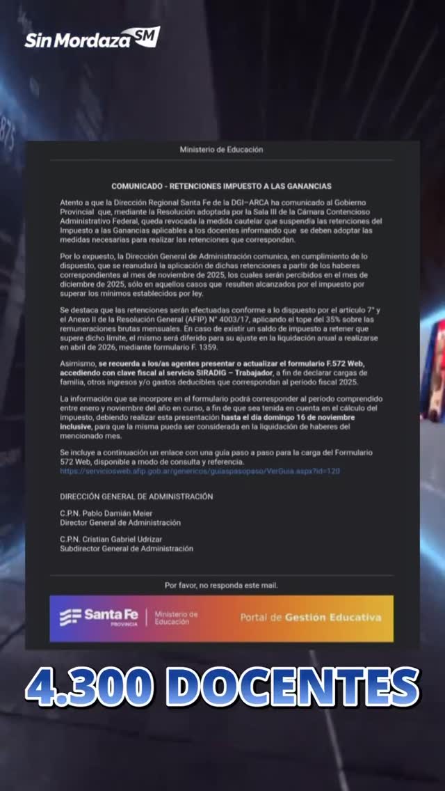 Impuesto a Ganancias para Docentes: Confusión e Indignación de 100.000 por Error de Correos