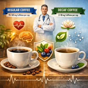 Café descafeinado vs. regular: ¿Cuál es más saludable?