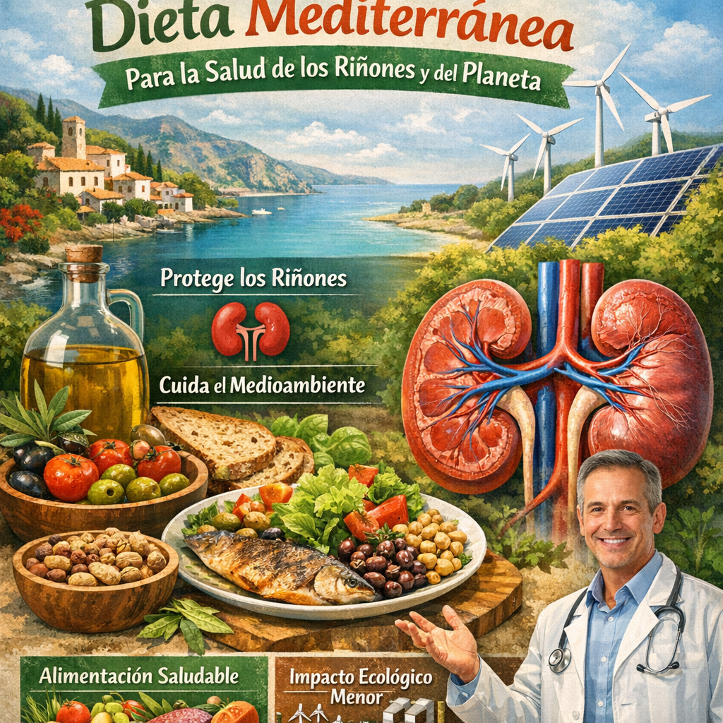 Dieta sostenible que protege tus riñones y el planeta