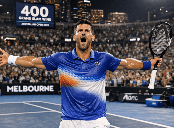 Djokovic logra 400 victorias en Grand Slam tras descalificación
