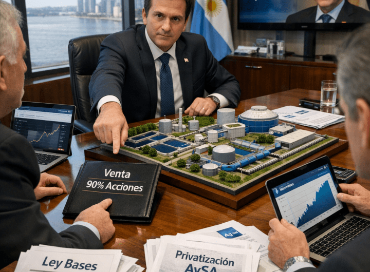 Gobierno inicia privatizaciones: venta de acciones de AySA.