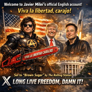 Javier Milei Lanza Su Cuenta de X en Inglés: ¡Libertad!
