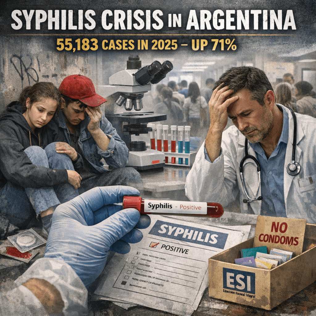 Aumento alarmante de sífilis en Argentina: más de 50,000 casos