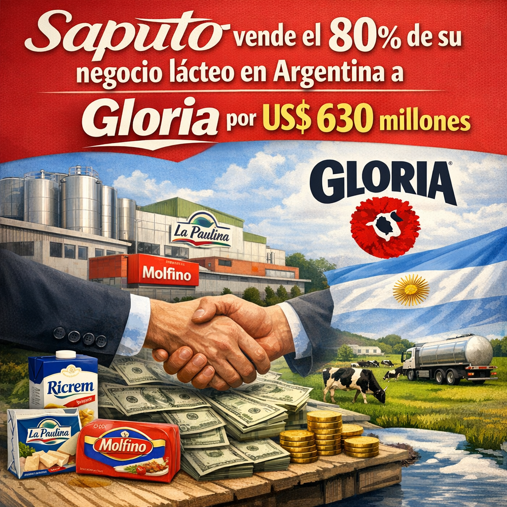 Multinacional vende el 80% de su negocio lácteo en Argentina