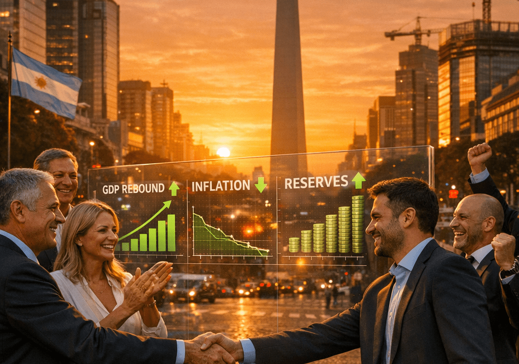 Argentina encuentra impulso económico en medio de la guerra.