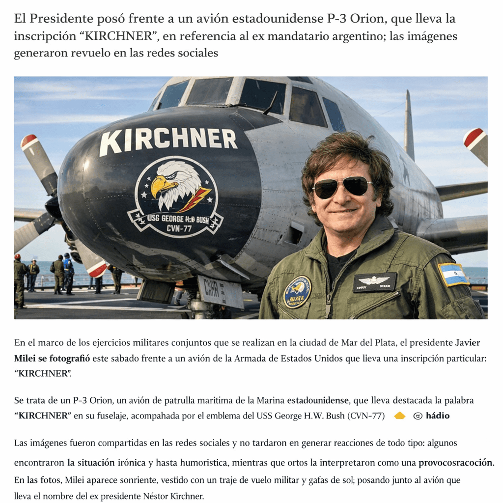 Milei y el avión Kirchner: ¿un símbolo de cambio?