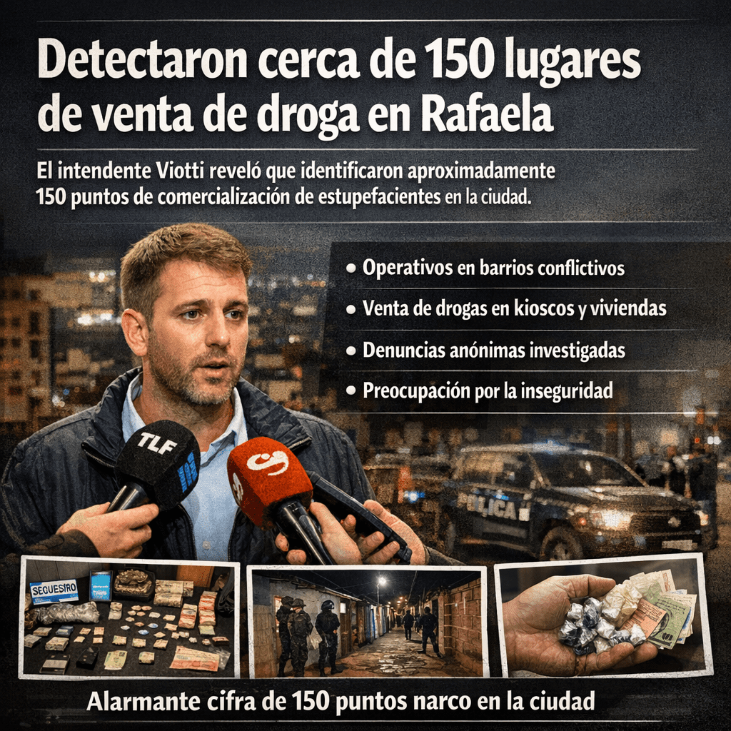 Rafaela enfrenta 150 puntos de venta de drogas detectados