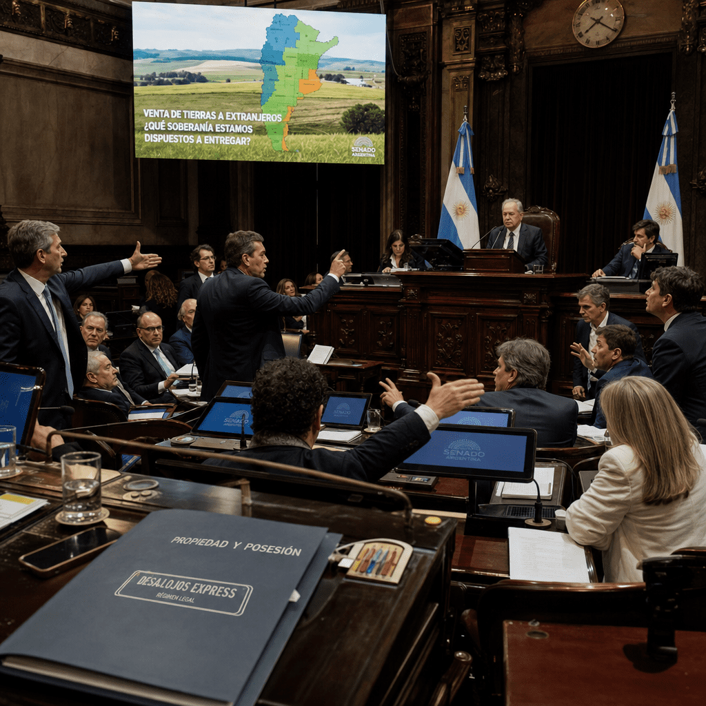 Senado Argentino Debate Venta de Tierras a Extranjeros y Desalojos
