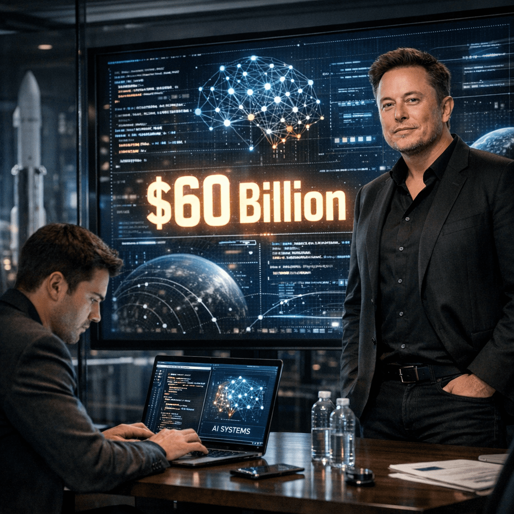 SpaceX compra firma de IA por $60,000 millones: ¿la nueva batalla?